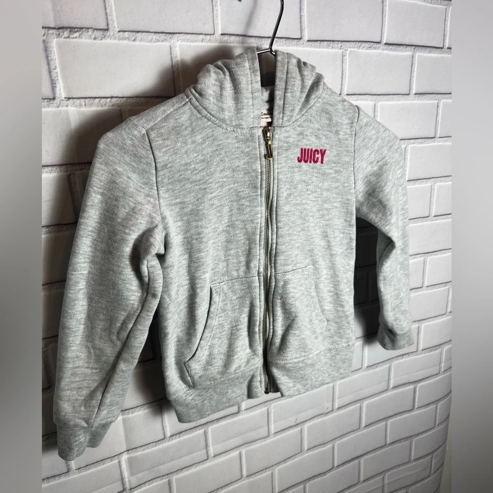 Juicy Couture girls Grey Hoodie sweatshirt /size 6X